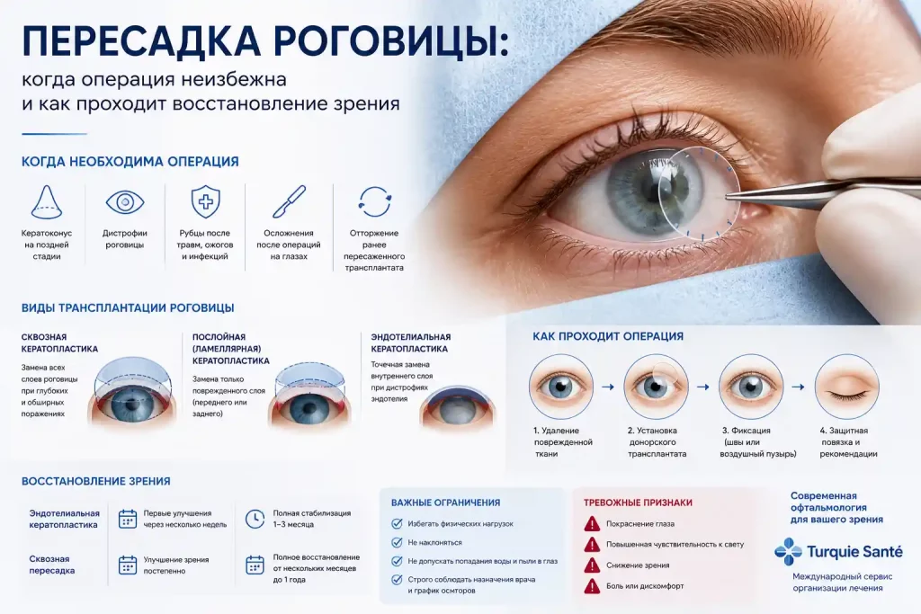 Пересадка роговицы: методы, операция и восстановление Пересадка роговицы: методы, операция и восстановление